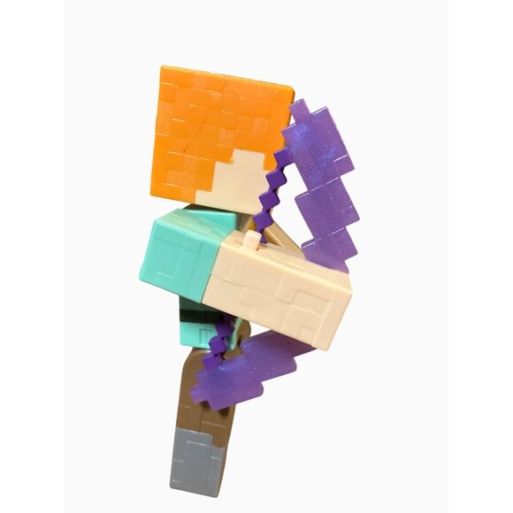 Minecraft Alex Action Figure With Bow & Character Set Custom Lot - Picture 5 of 8